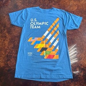 Active USA Blue U.S. Olympic Team Graphic Tee with Multicolor Stripes